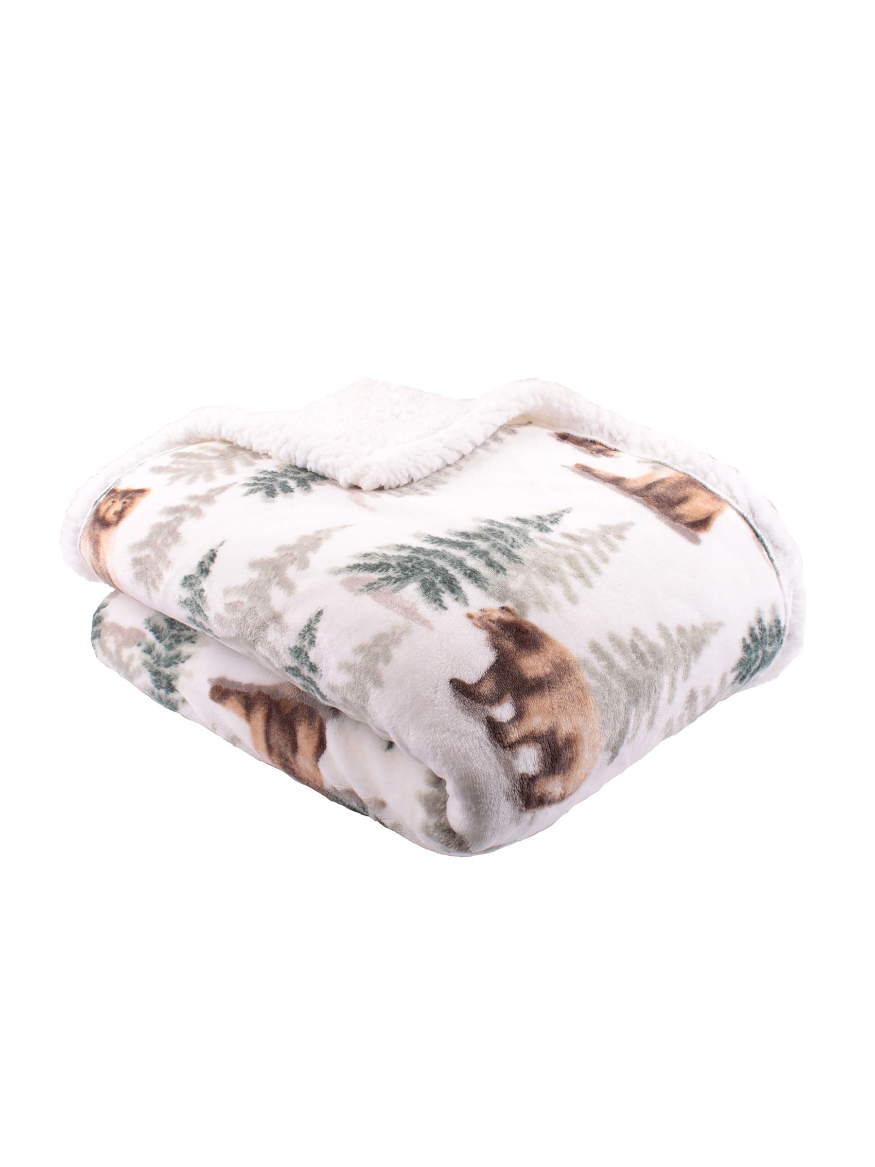 Dreams & Drapes bear plush fleece bedspread 150x200cm (British brand)