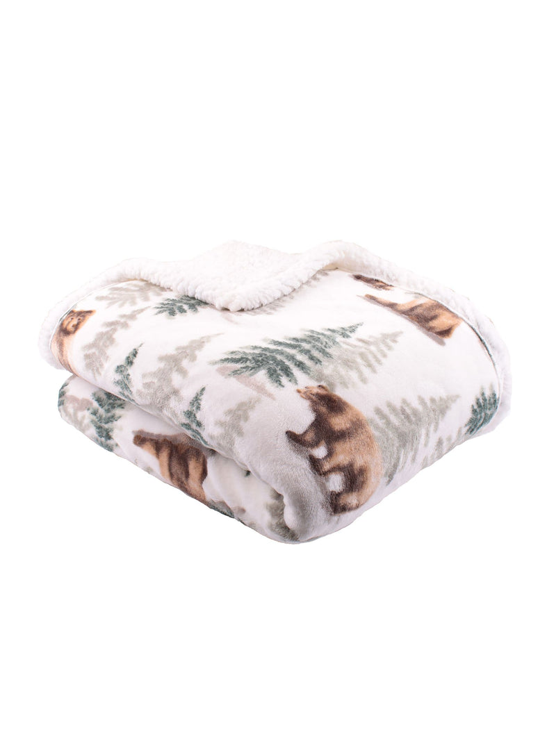 Dreams & Drapes bear plush fleece bedspread 150x200cm (British brand)