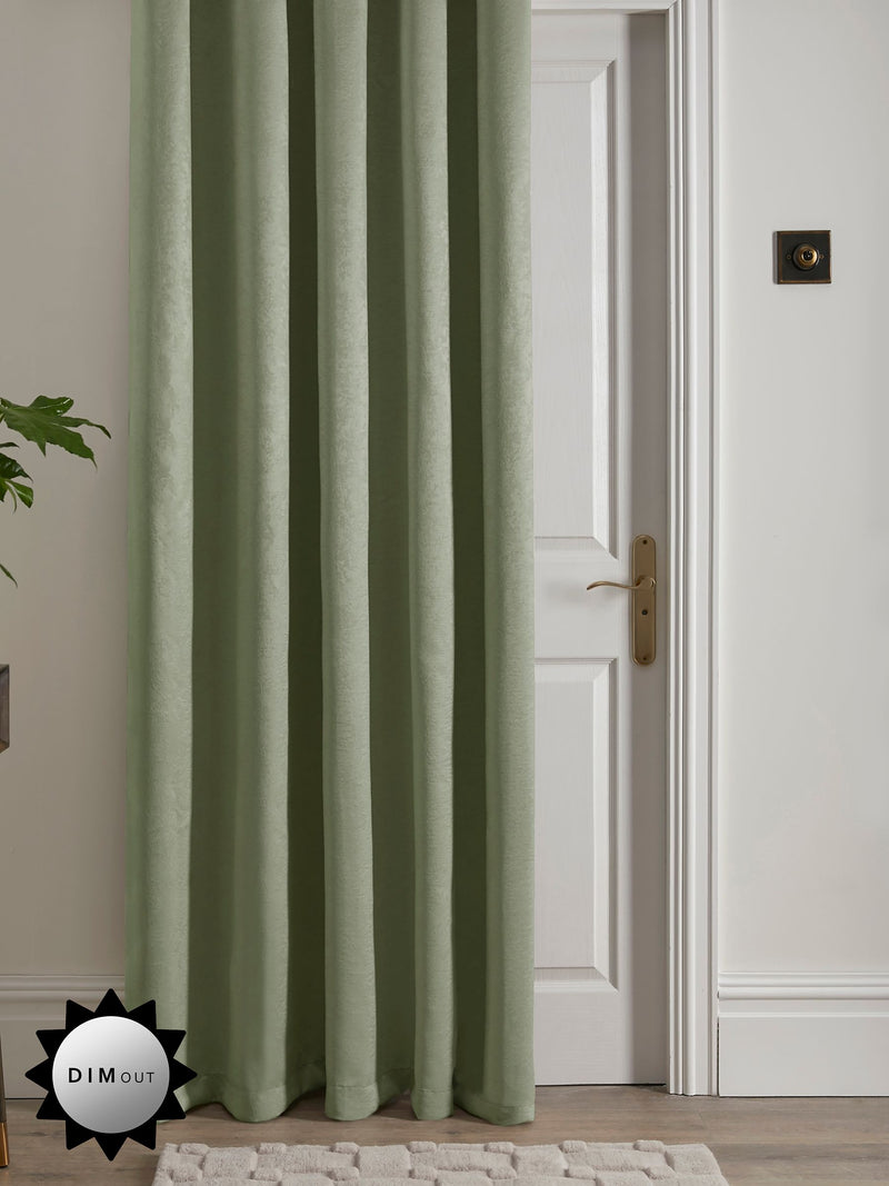 Fusion Green Strata curtains 229x183cm, imported from the UK