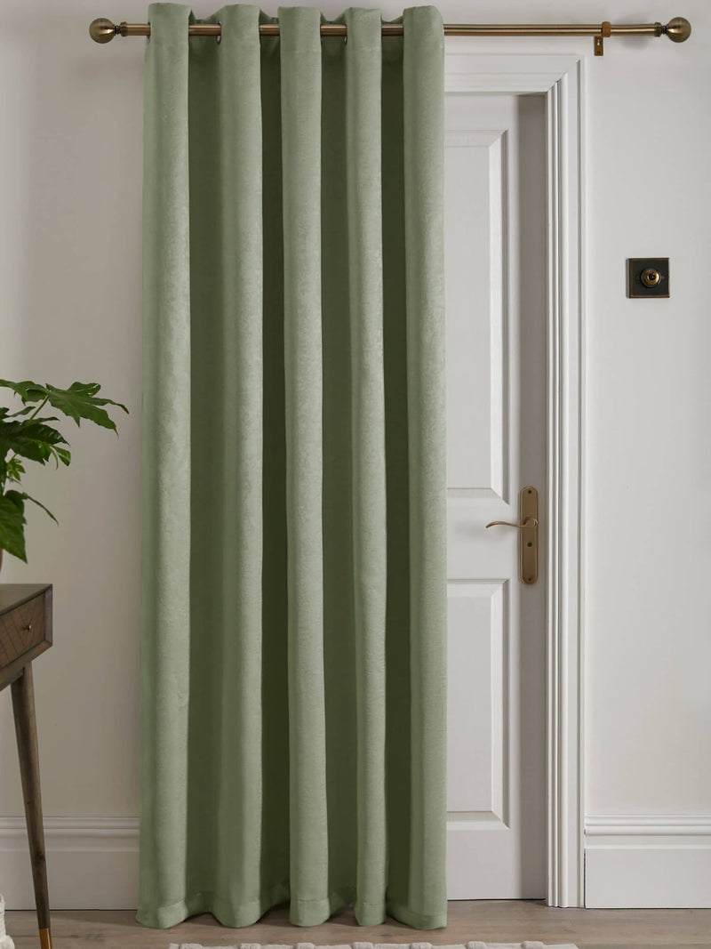 Fusion Green Strata curtains 229x183cm, imported from the UK