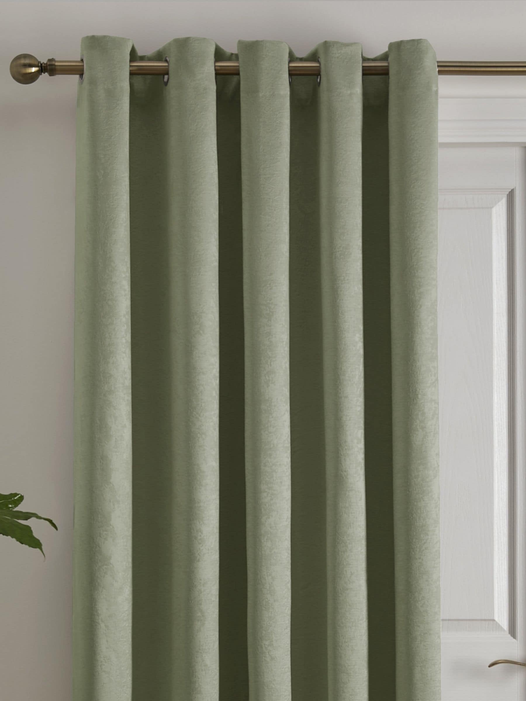Fusion Green Strata curtains 229x183cm, imported from the UK