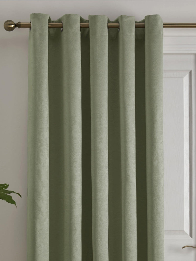 Fusion Green Strata curtains 229x183cm, imported from the UK