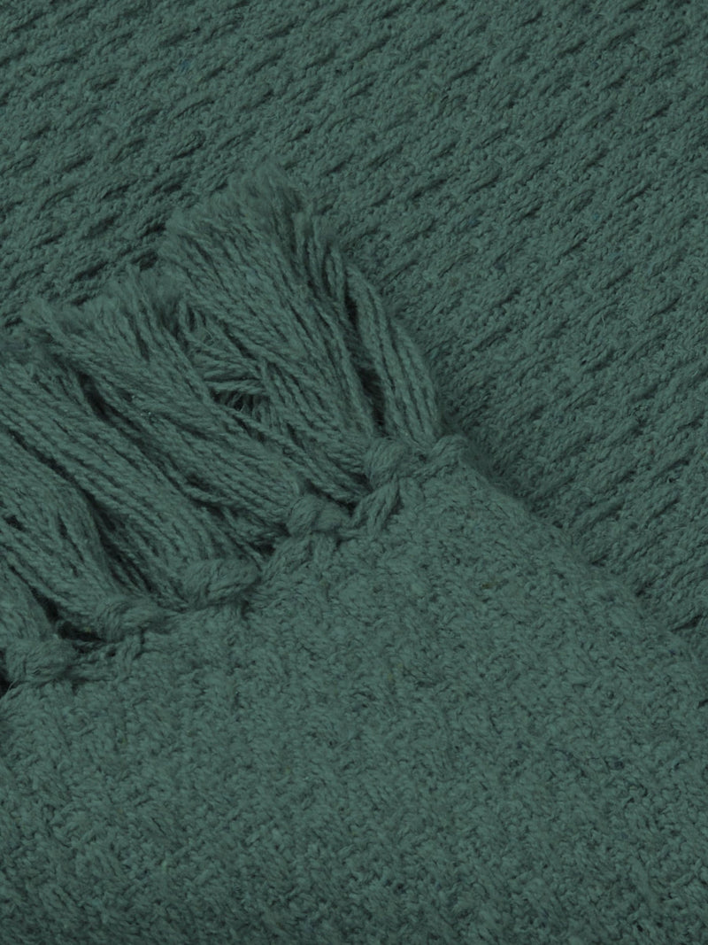 Drift Home Green Hayden throw 100% cotton, imported from the UK