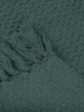 Drift Home Green Hayden throw 100% cotton, imported from the UK