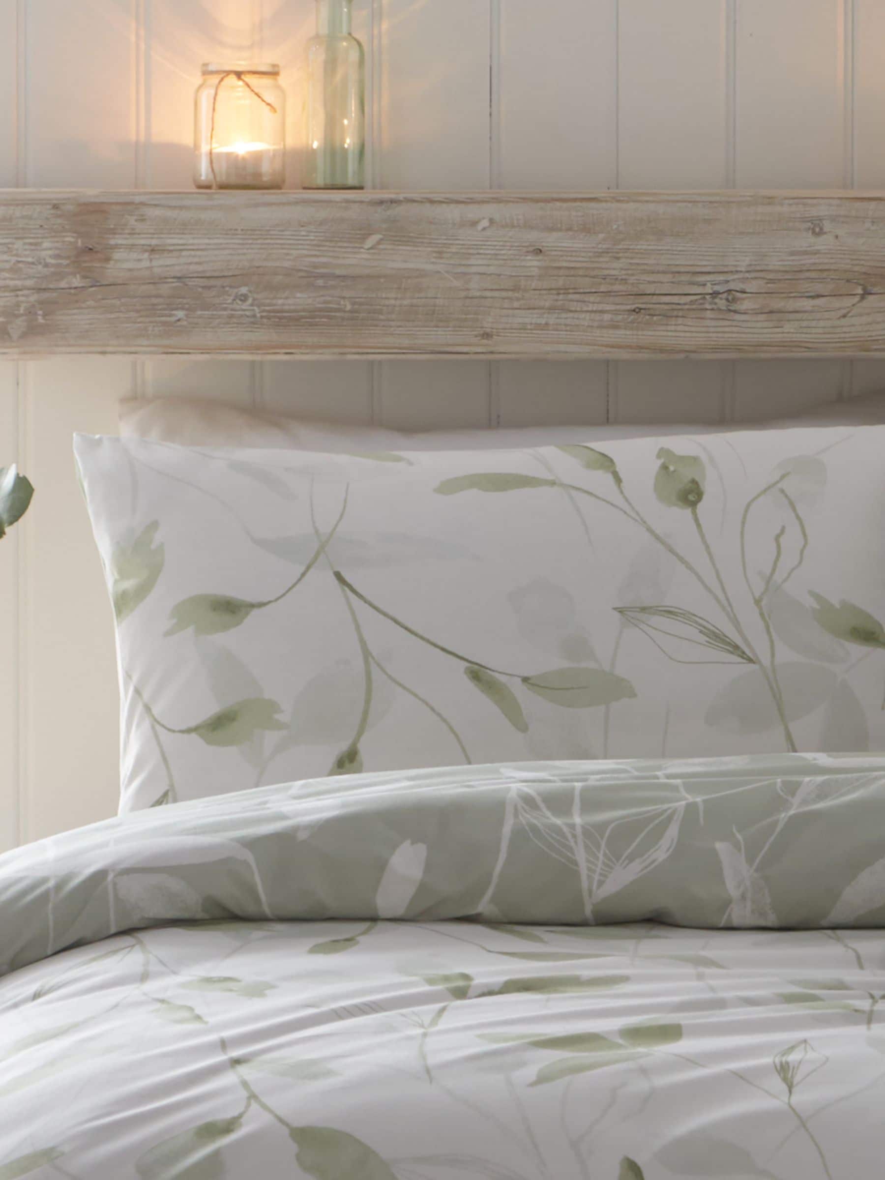 Drift Home Green Eliza duvet cover set - British product