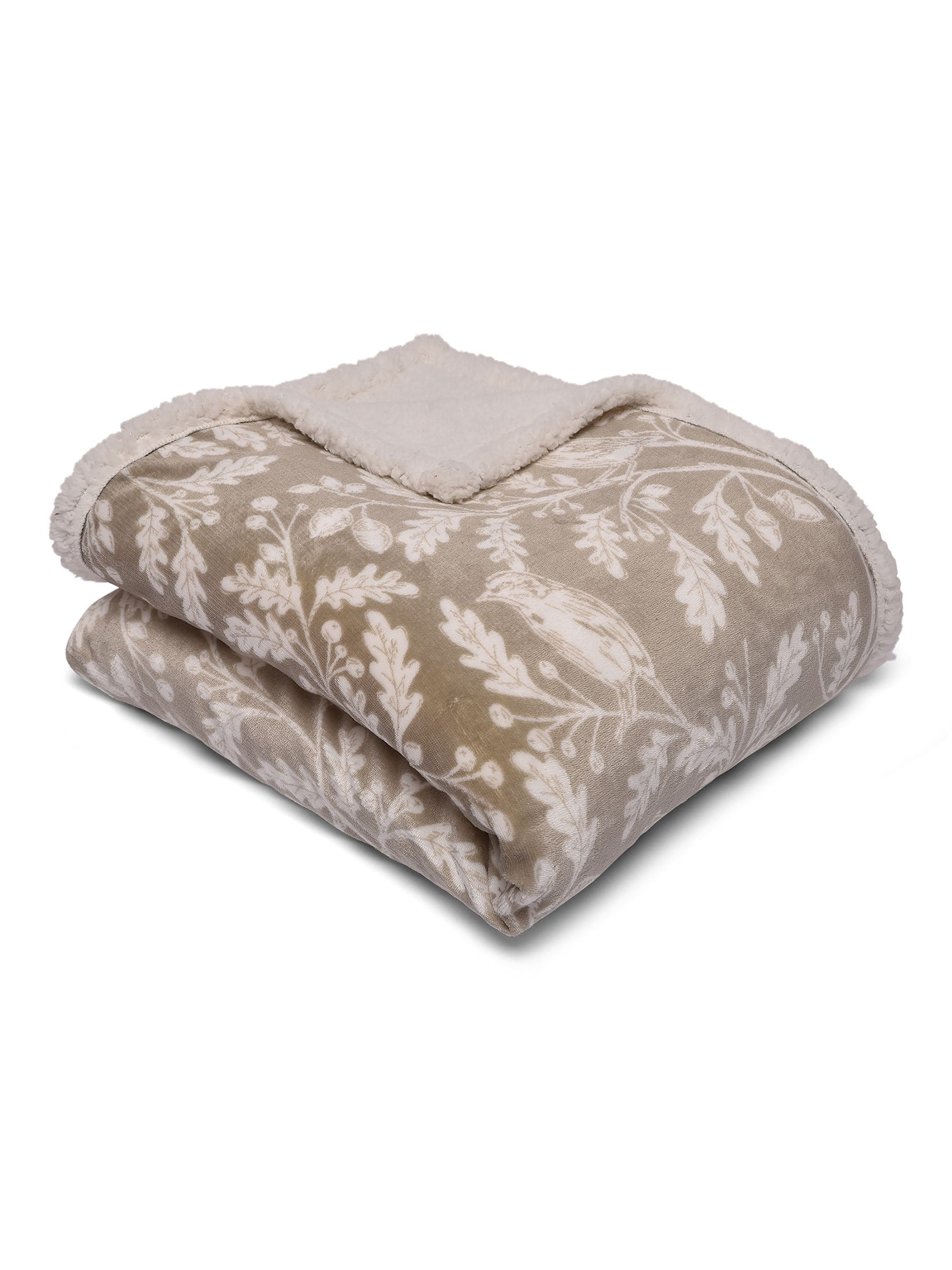 Dreams & Drapes green woodland owls plush fleece throw 150x200cm, UK version