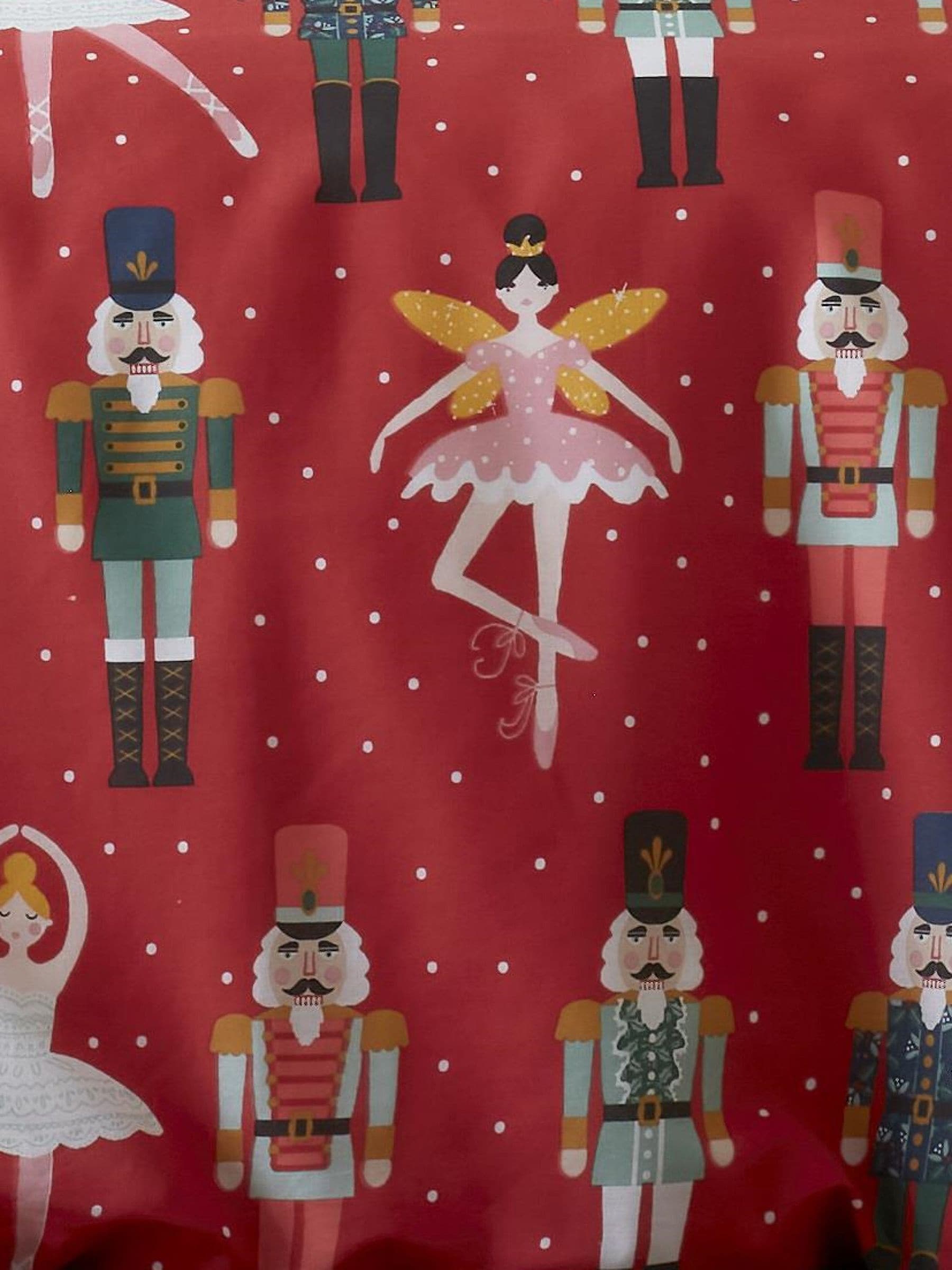 Fusion Rød Nøtteknekker Jule-dynetrekk Sett - Britisk produkt