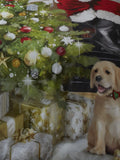 Fusion Green Christmas Tree Festive Eyelet Curtain - British product