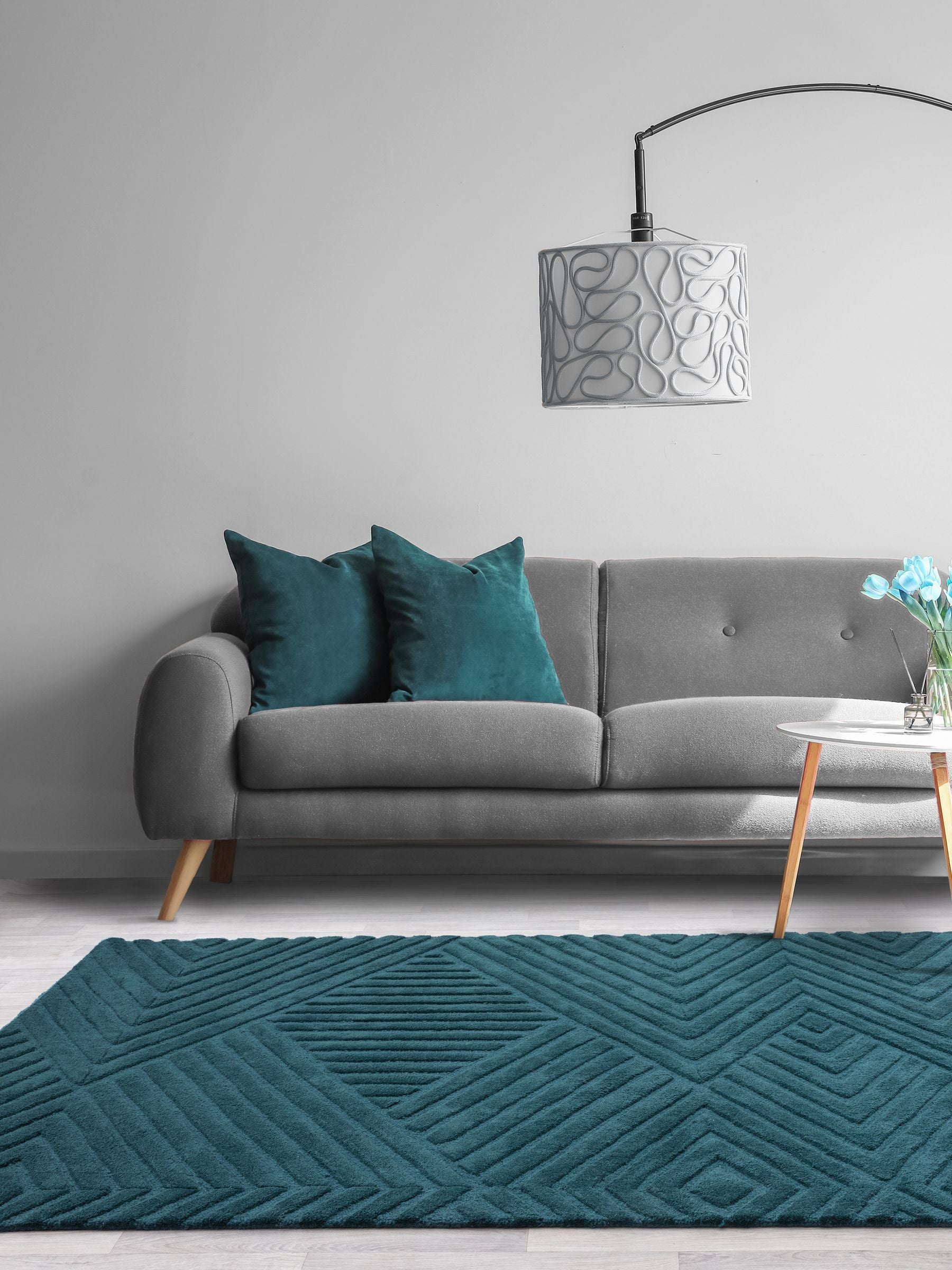 Asiatic Rugs Teal Blue Hague Wool Rug