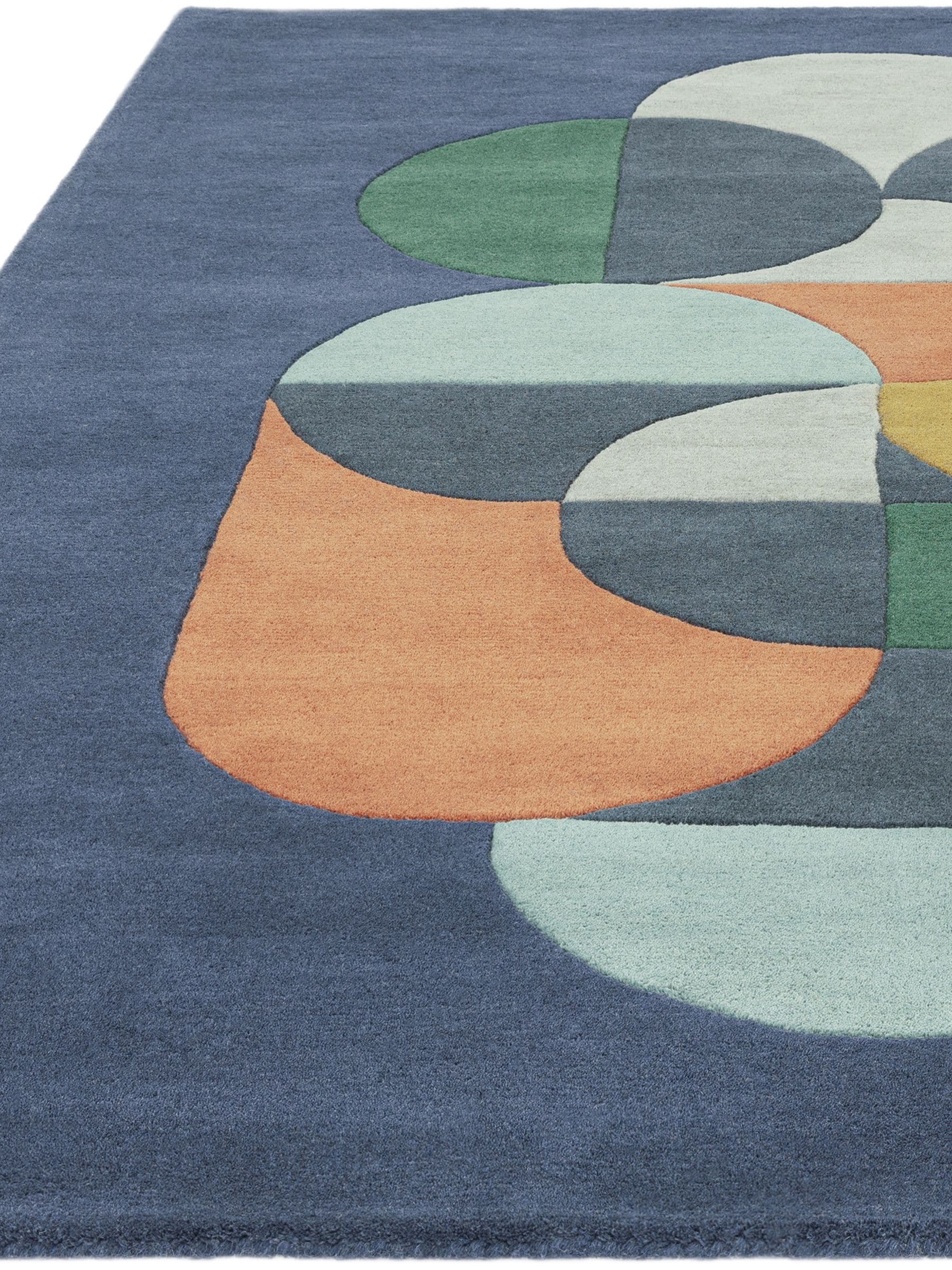 Asiatic Rugs blue matrix statement wool rug, UK version