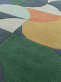 Asiatic Rugs blue matrix statement wool rug, UK version