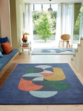Asiatic Rugs blue matrix statement wool rug, UK version