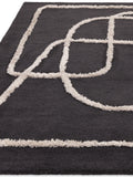 Asiatic Rugs black wool Matrix Infinity rug, UK version