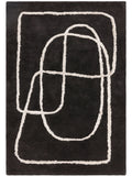 Asiatic Rugs black wool Matrix Infinity rug, UK version