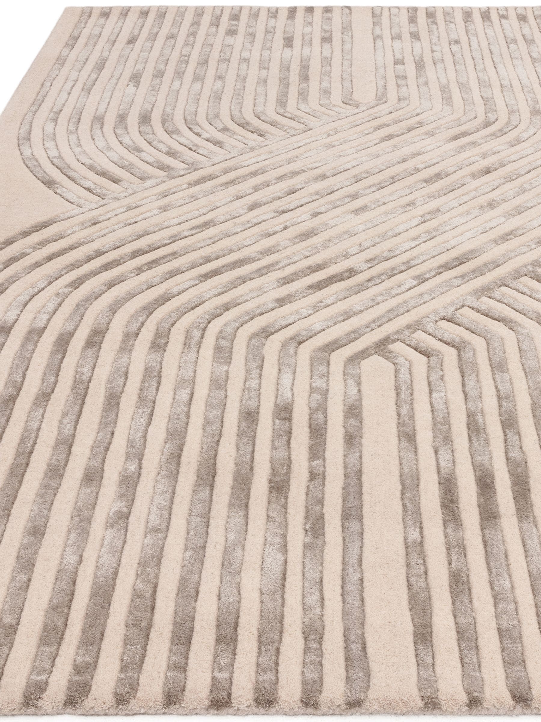 Asiatic Rugs cream Matrix Solstice rug 55% wool 45% viscose, UK version