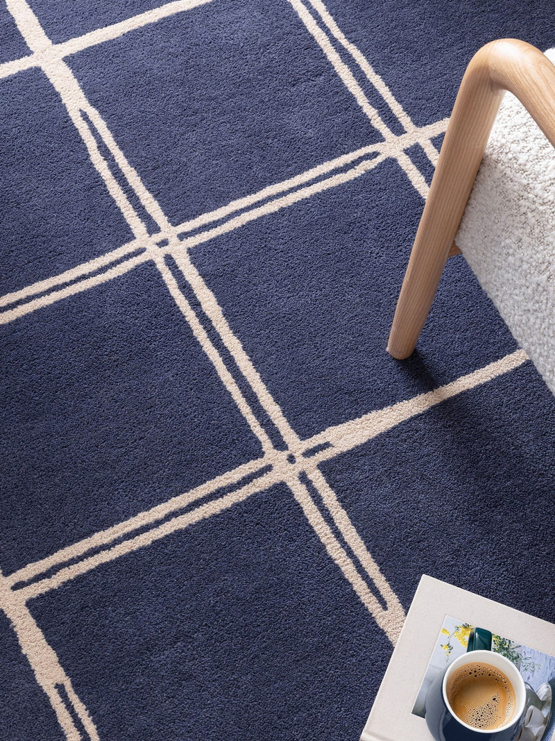 Asiatic Rugs Blue Albany hand-tufted wool rug - British product