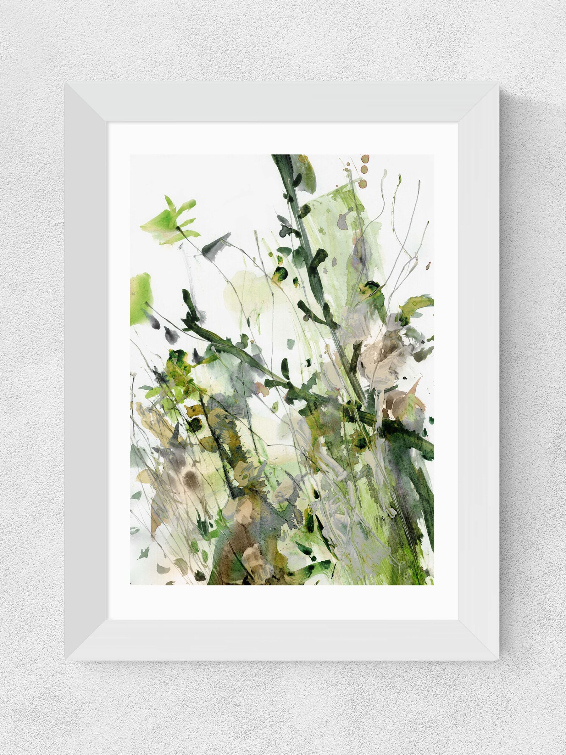 East End Prints green foliage framed art print - British product