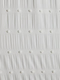 White bobble blackout curtains with eyelet fixture, UK version
