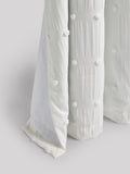 White bobble blackout curtains with eyelet fixture, UK version