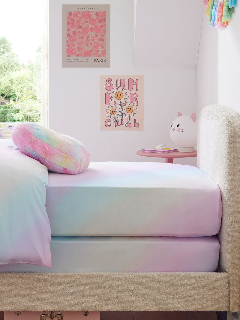 Rainbow ombre fitted sheets set of 2, imported from the UK