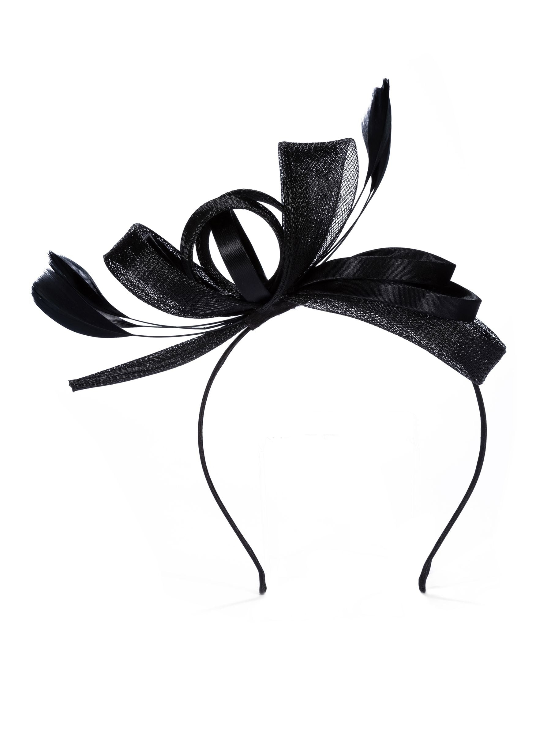 Jon Richard black medium fascinator headband, UK version