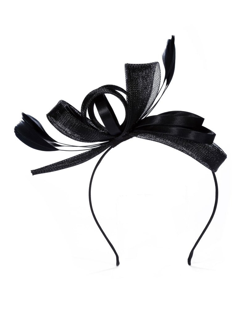 Jon Richard black medium fascinator headband, UK version