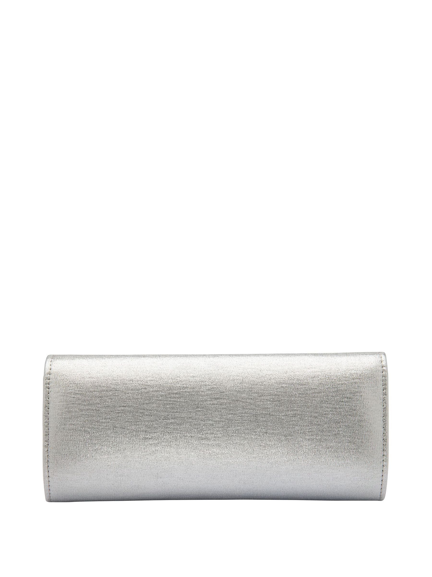 Lotus silver clutch bag with chain, imported from the UK