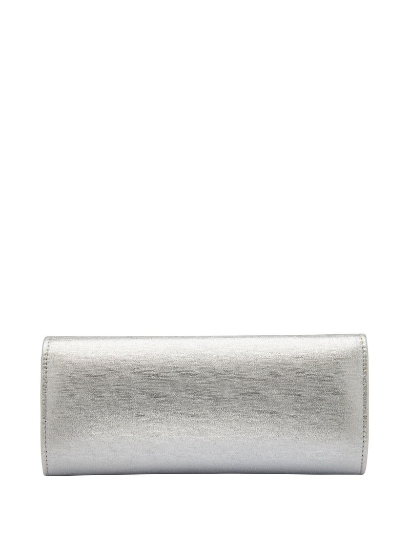 Lotus silver clutch bag with chain, imported from the UK