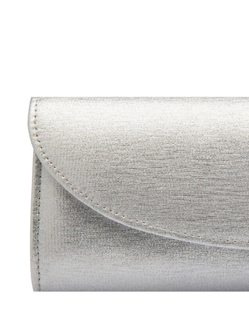 Lotus silver clutch bag with chain, imported from the UK