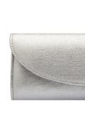 Lotus silver clutch bag with chain, imported from the UK