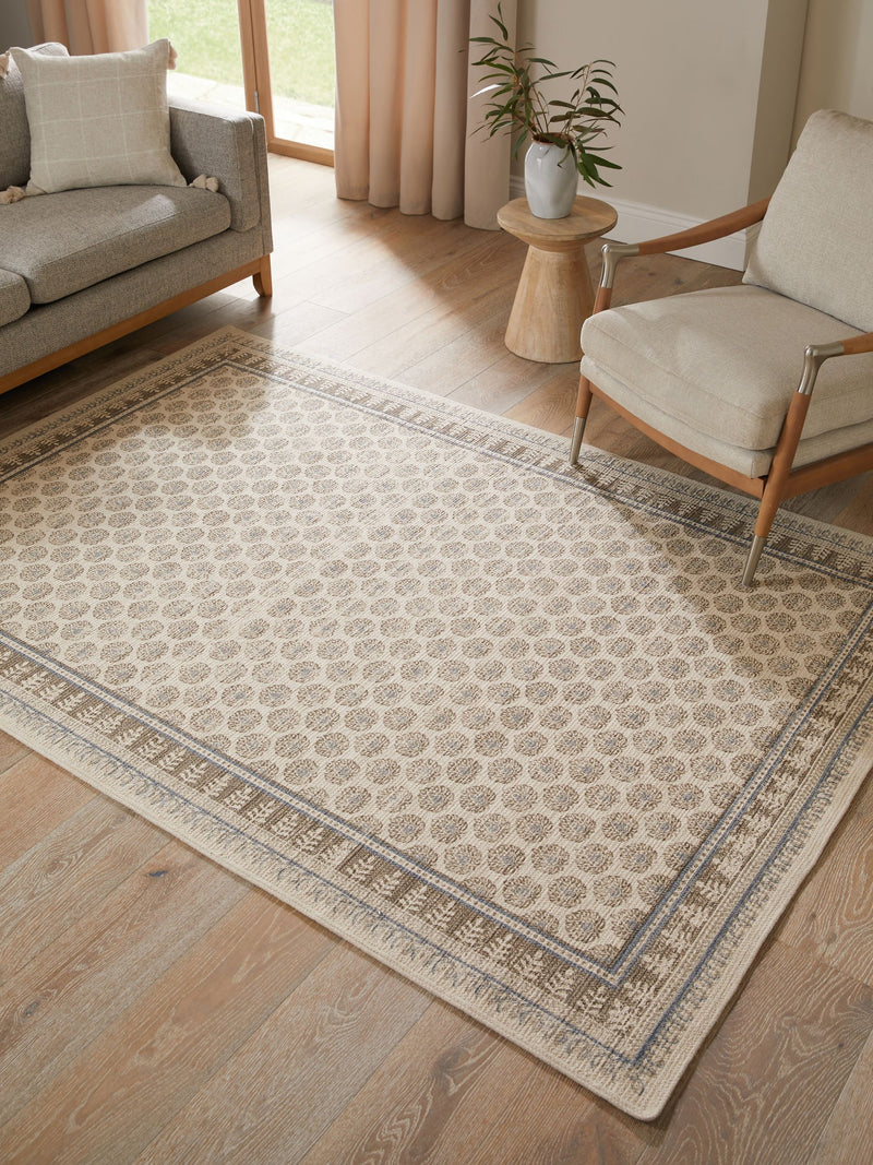 Natural Mabel woodblock rug - British product
