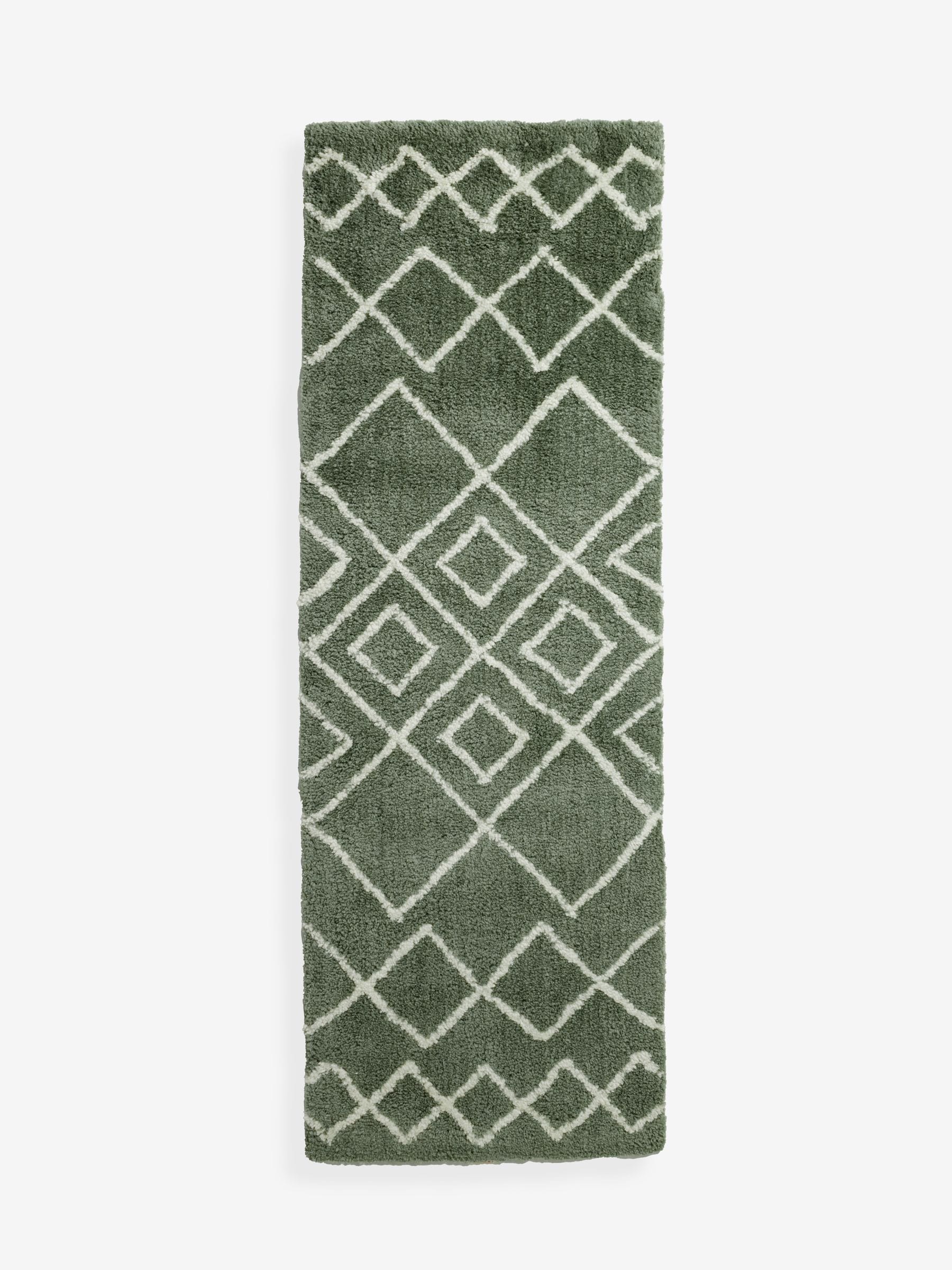 Sage Green Berber runner rug from a British brand