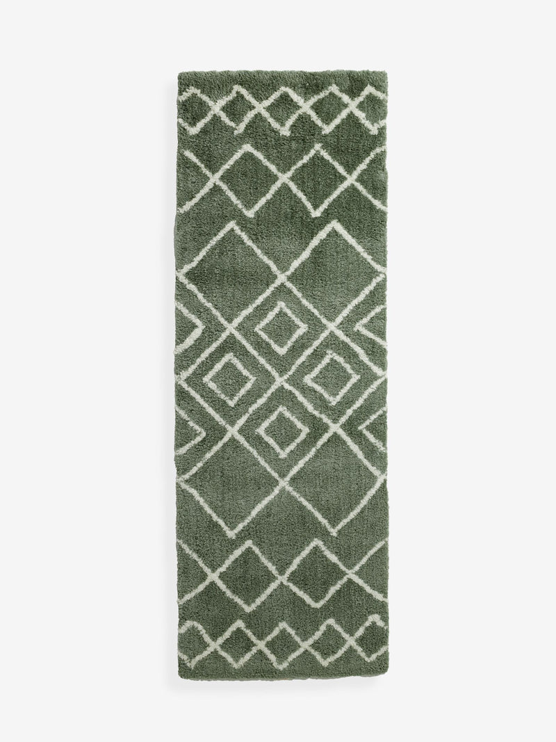 Sage Green Berber runner rug from a British brand