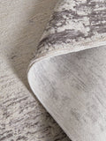 Greige abstract border rug - British product