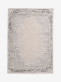 Greige abstract border rug - British product