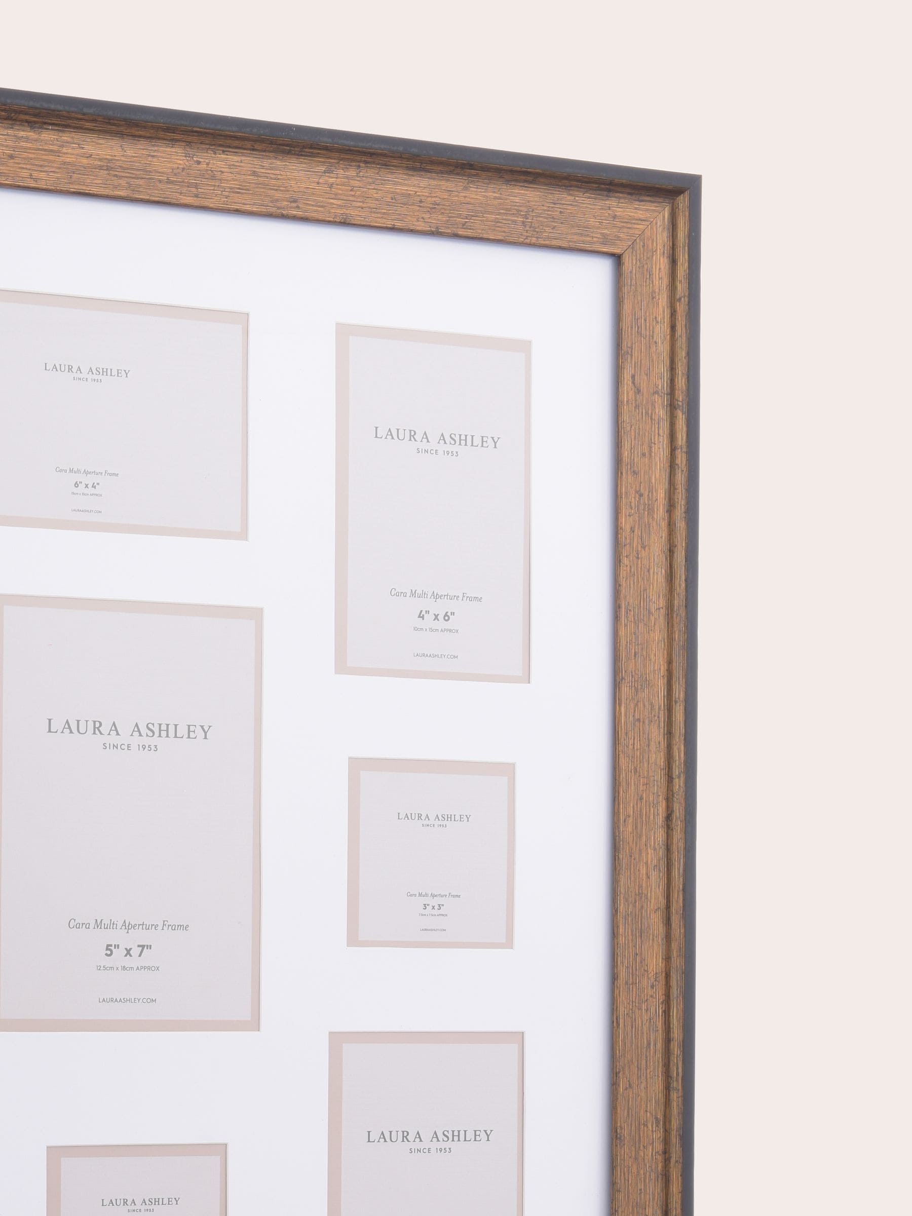 Laura Ashley bronze Cara multi-aperture photo frame 56cm x 56cm x 22cm, UK version