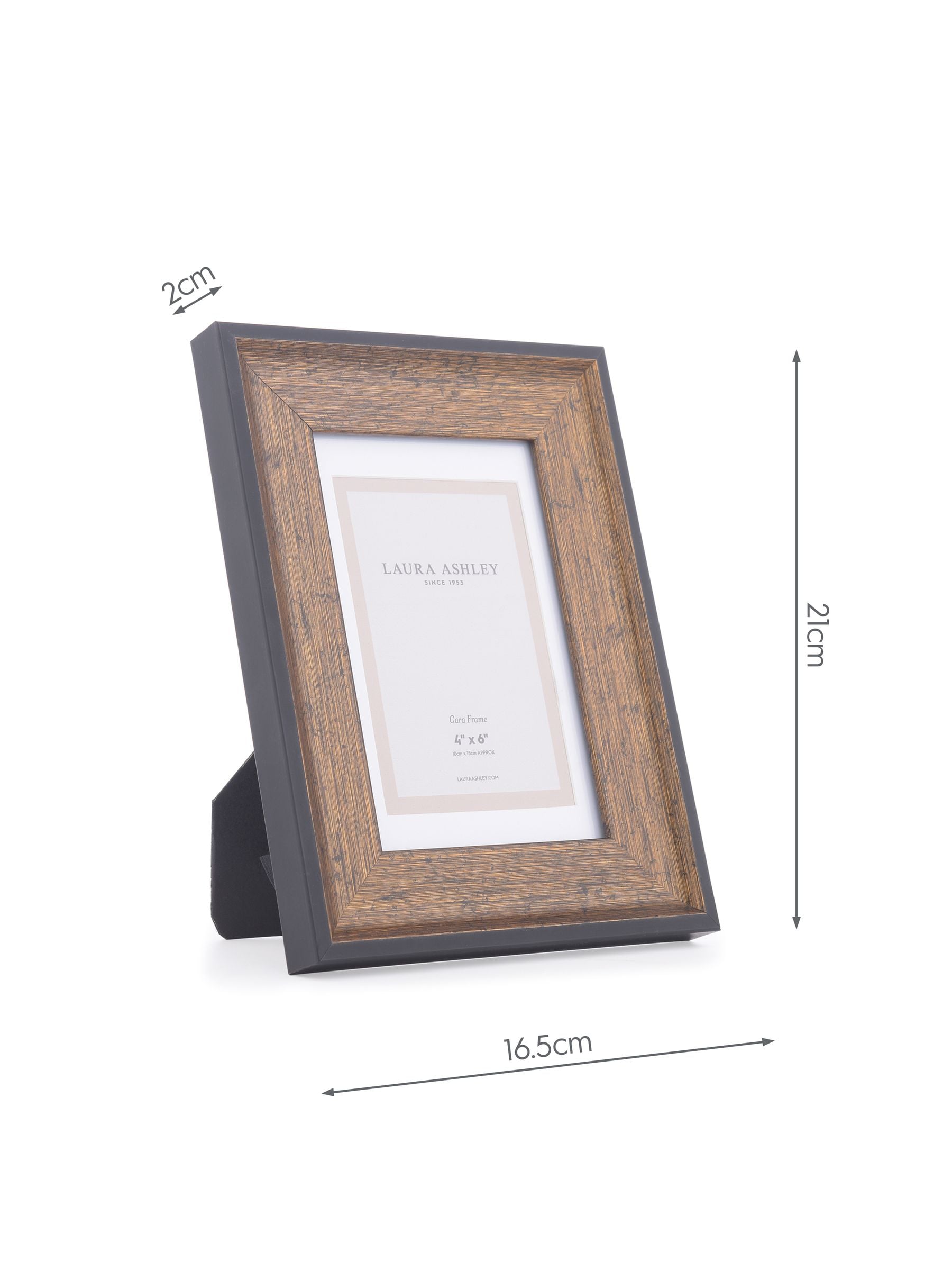 Laura Ashley Bronze Cara photo frame 16x21cm, imported from the UK