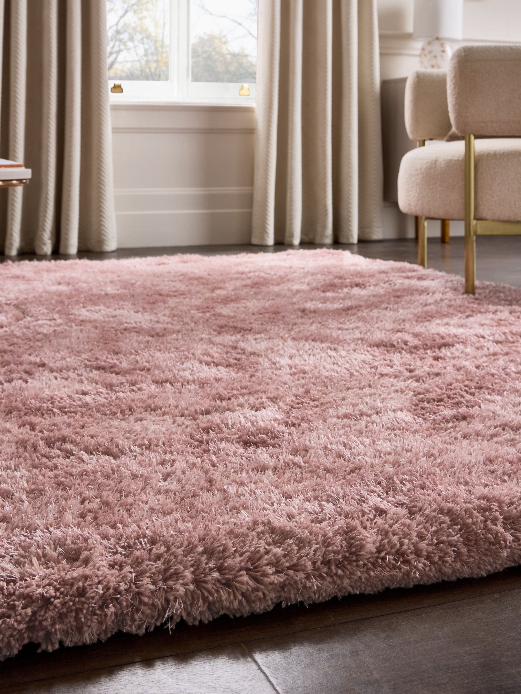 Pink Radiance rug with 4cm pile - British product