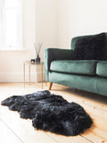 Naturally Sheepskins black sheepskin rug New Zealand (British brand)