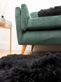 Naturally Sheepskins black sheepskin rug New Zealand (British brand)