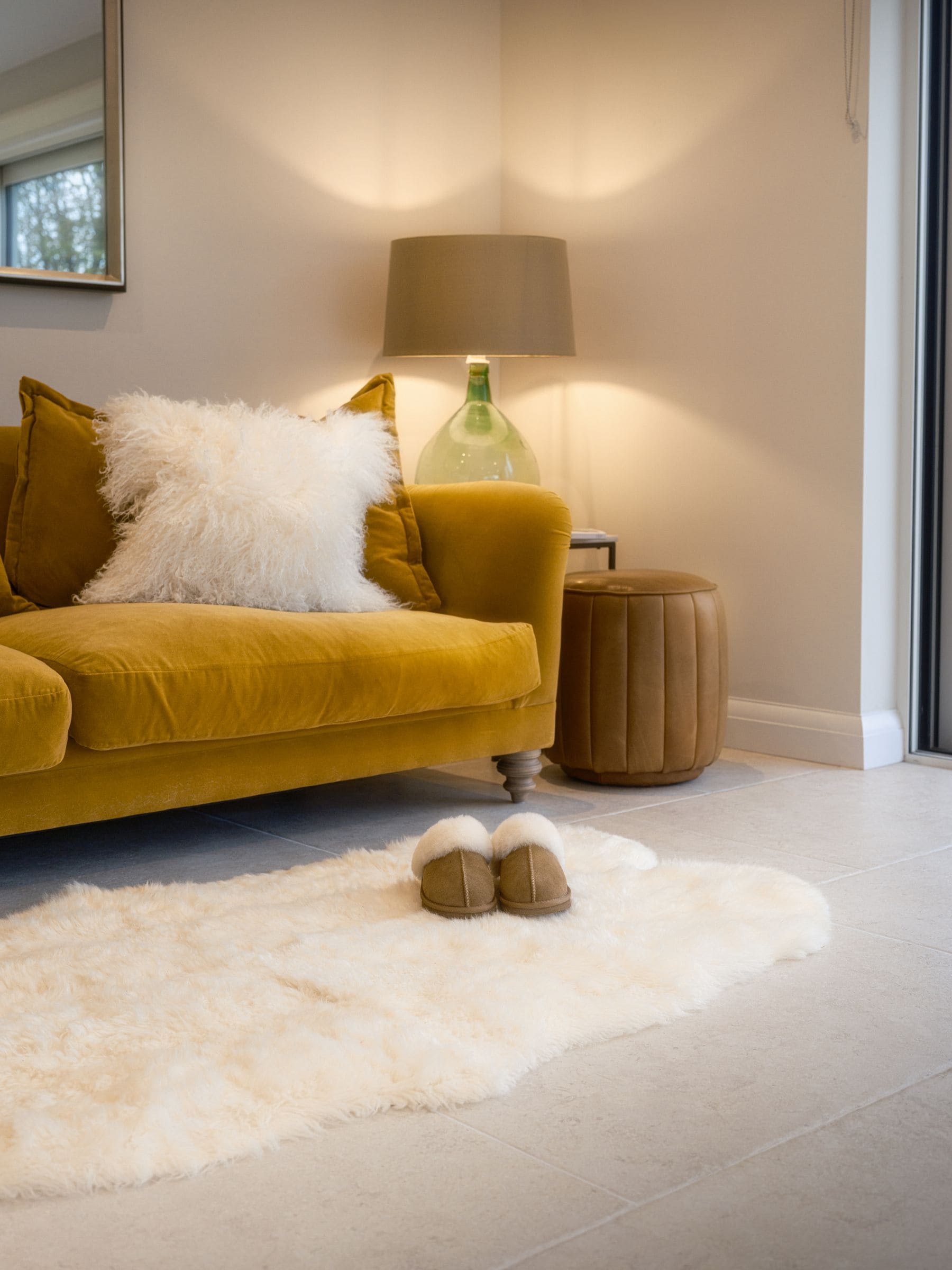 Naturally Sheepskins light grey quad sheepskin rug 180x110cm, UK version