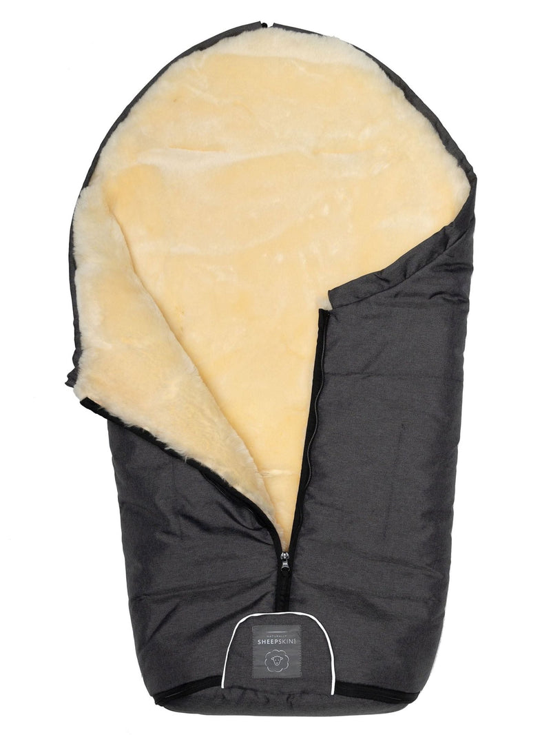 Naturally Sheepskins merino footmuff charcoal grey, UK version