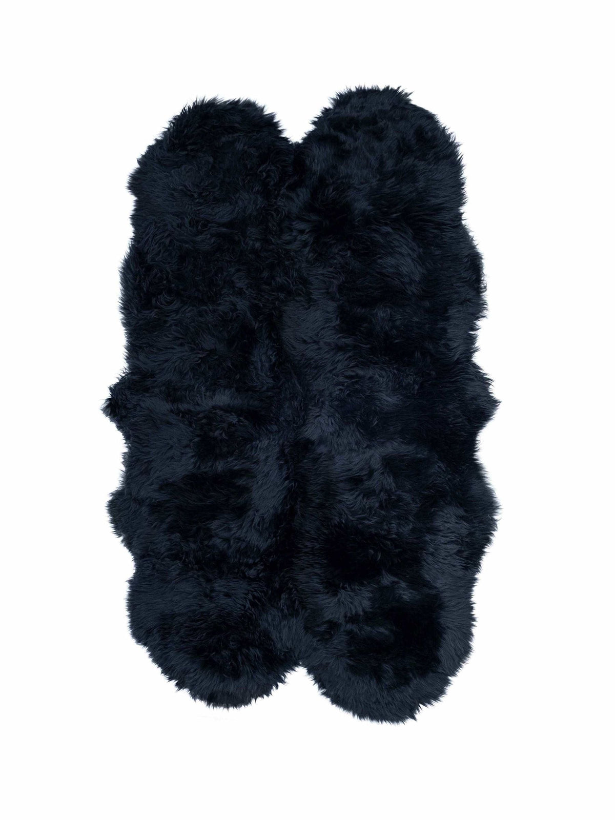 Naturally Sheepskins black quad sheepskin rug 180x110cm - British product