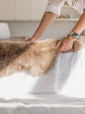 Naturally Sheepskins champagne double sheepskin rug (British brand)
