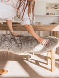 Naturally Sheepskins light grey quad sheepskin rug 180x110cm, UK version