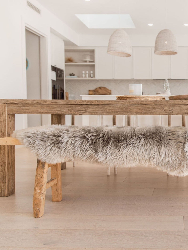 Naturally Sheepskins light grey quad sheepskin rug 180x110cm, UK version
