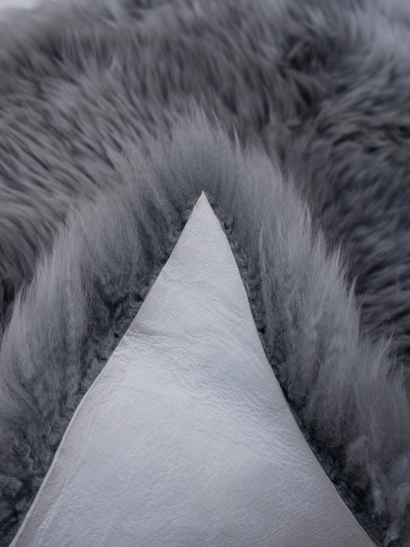 Naturally Sheepskins silver grey sheepskin rug, imported from the UK