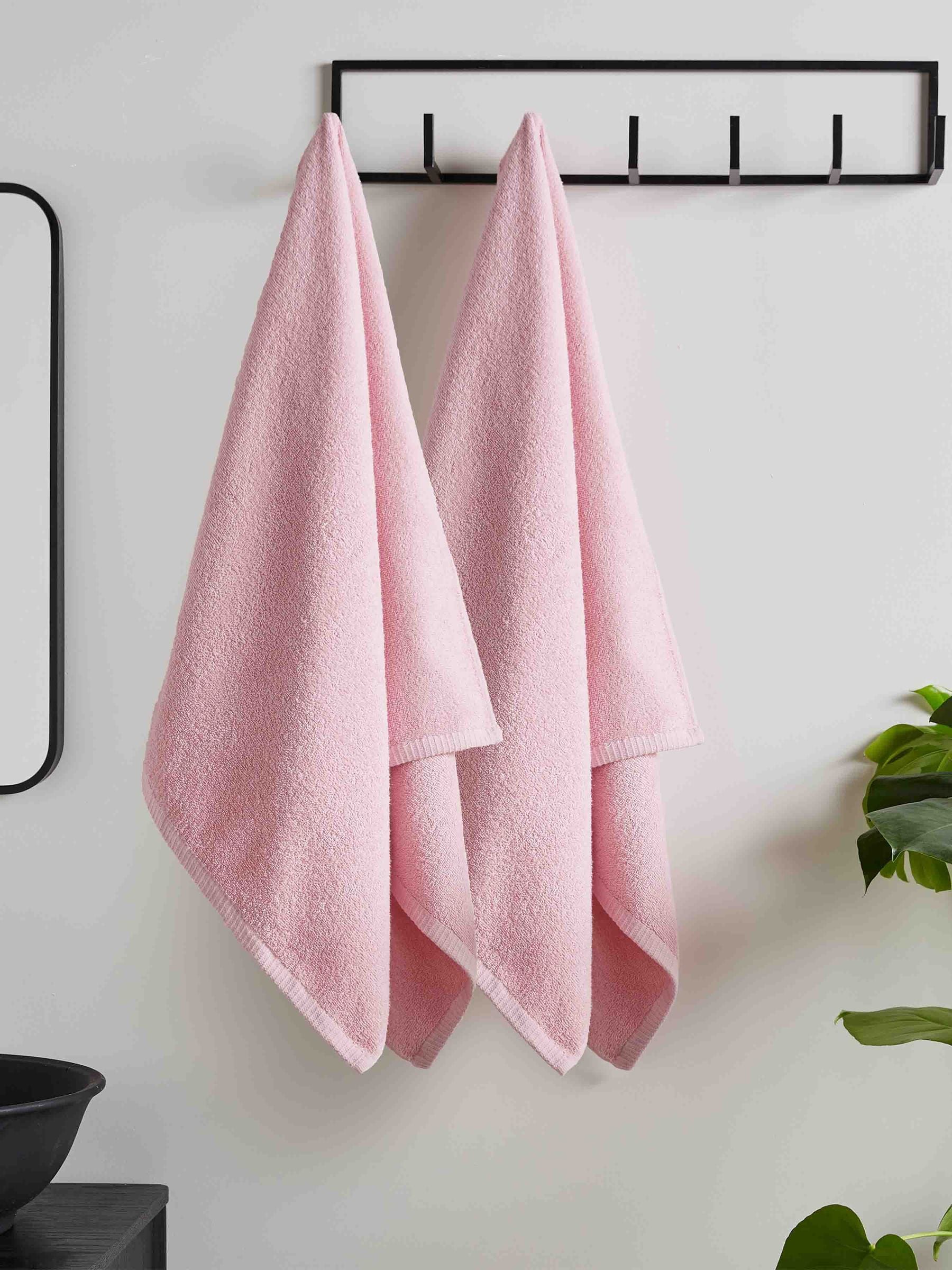 Catherine Lansfield Grey Anti Bacterial 100% Cotton Bath Sheet Towels (Set of 2, 90x140 cm)