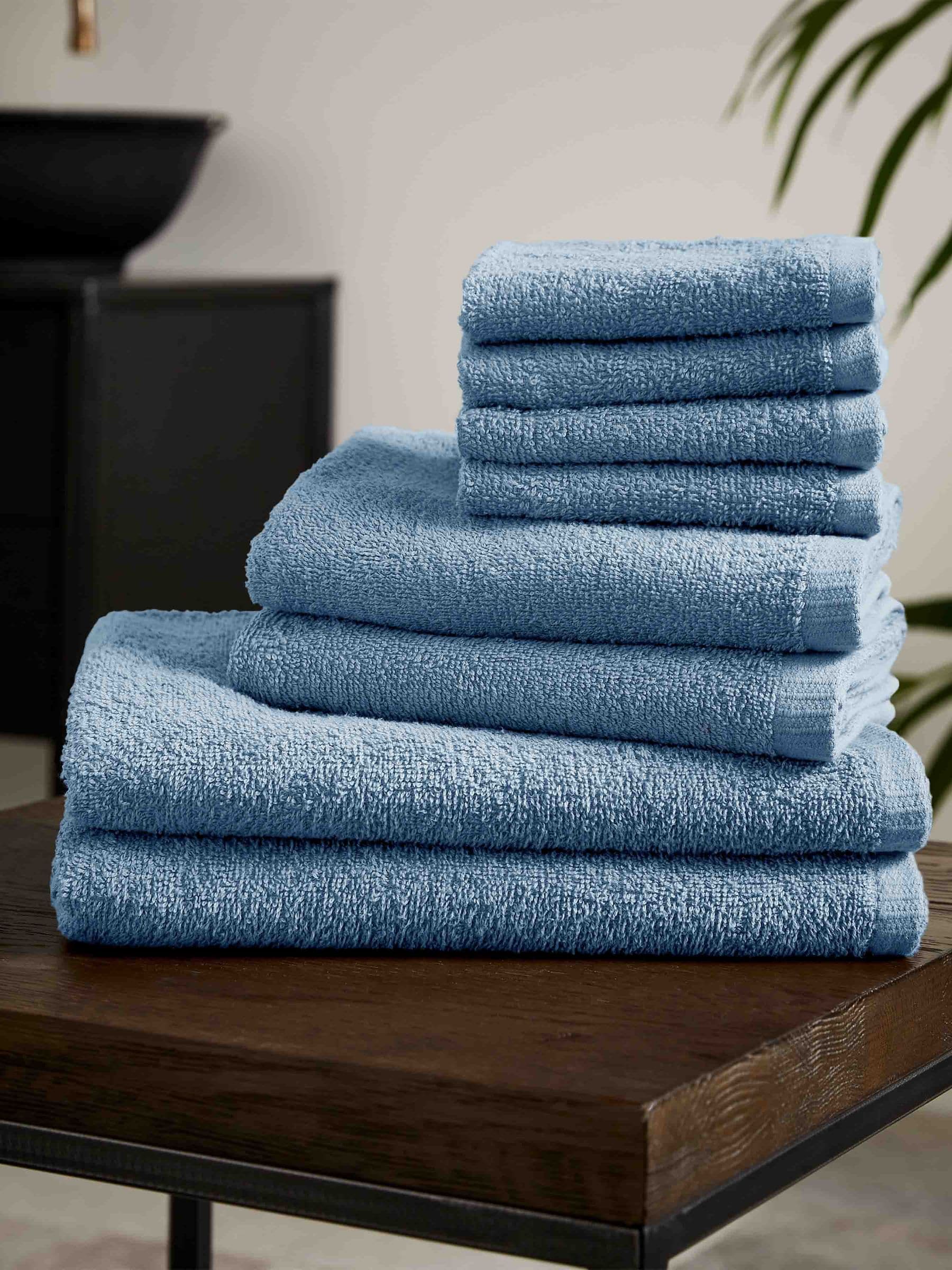 Catherine Lansfield Natural Quick Dry 100% Cotton Towel Set, 8 Piece