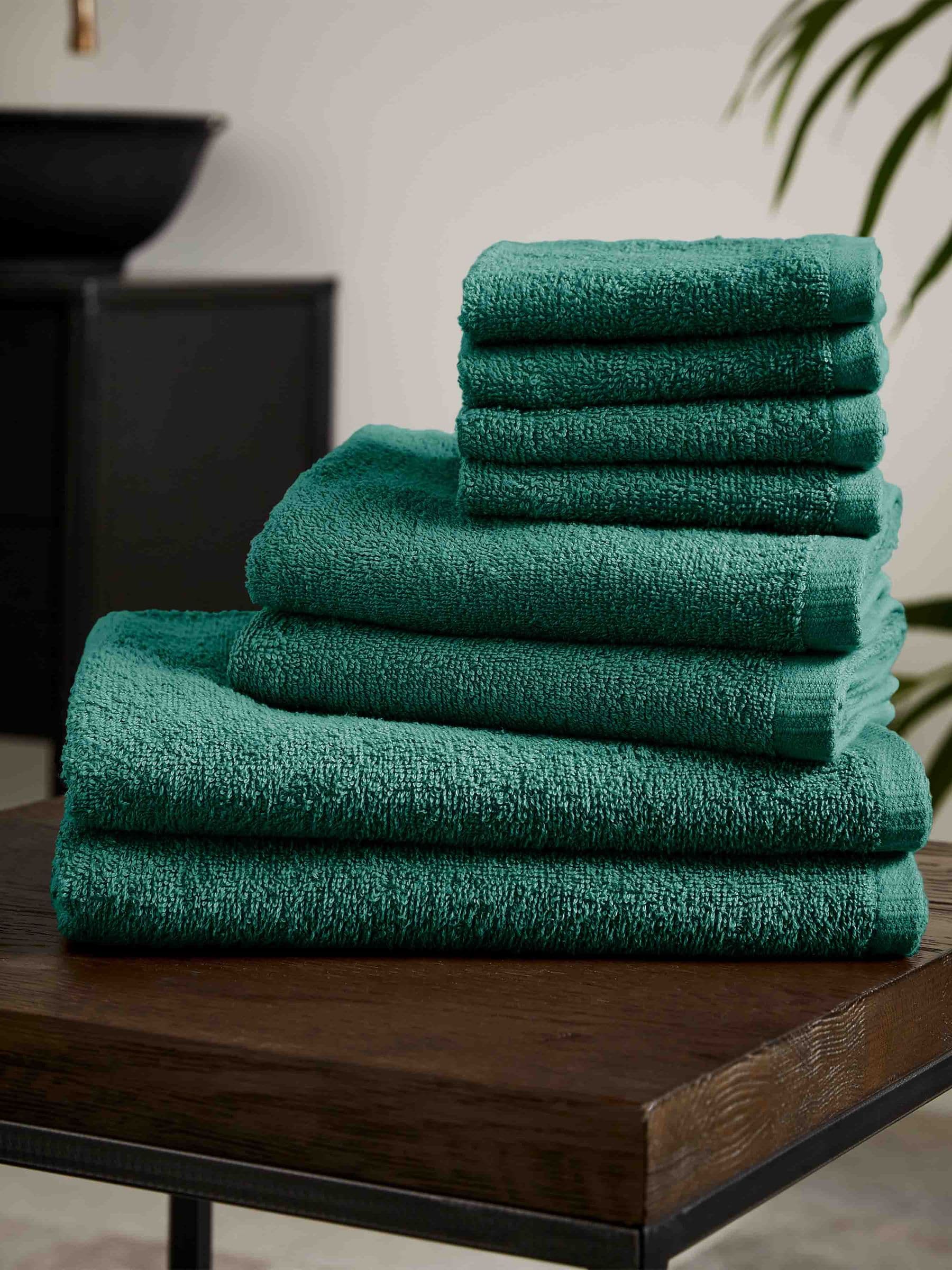 Catherine Lansfield Natural Quick Dry 100% Cotton Towel Set, 8 Piece